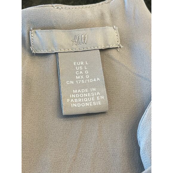 H&M taupe neutral spaghetti strap silky top L NWOT - Picture 3 of 11